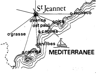 map of saint jeannet - gites of the baous
